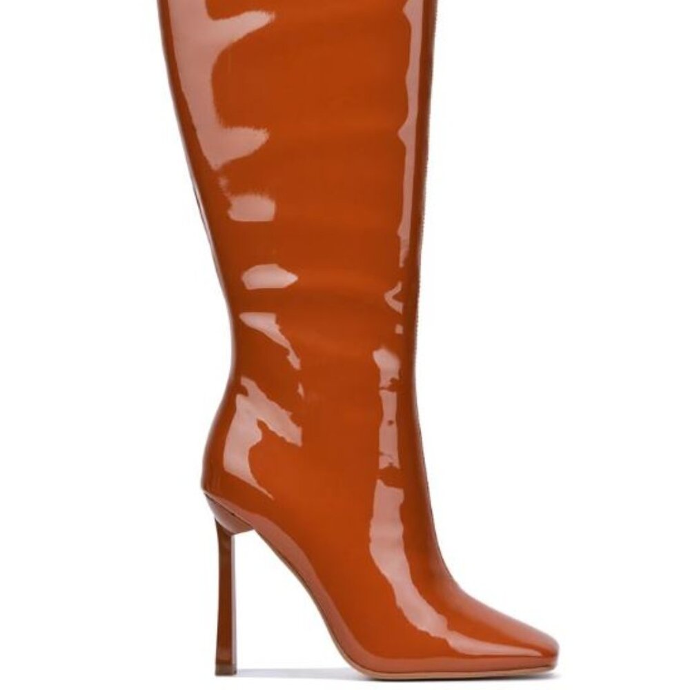 Cape Robbin Simoni beige high heel boots